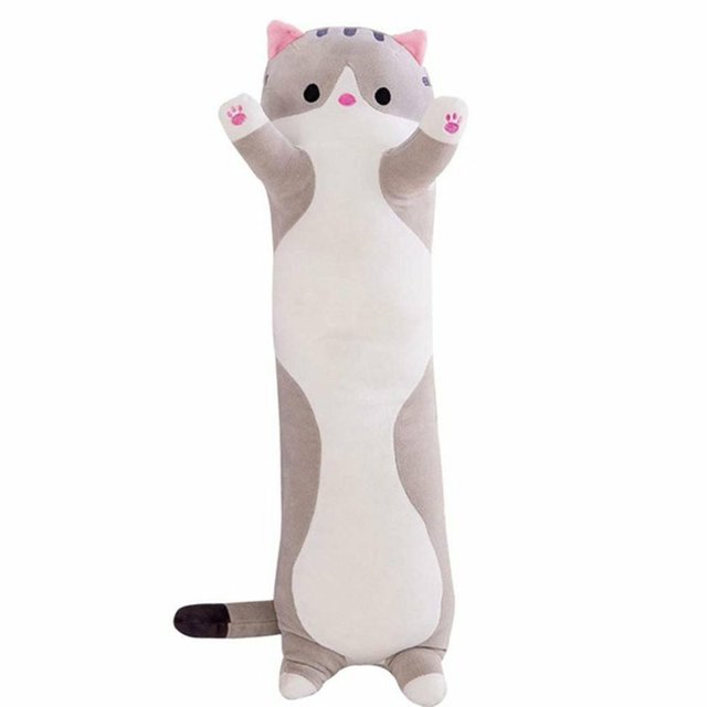 Cat Cuddly Toy Side Sleeper Pillow Children Plush Toy Cat Cushion Decorative Kitten Cute Plush Stuffed Toys Cute Gifts